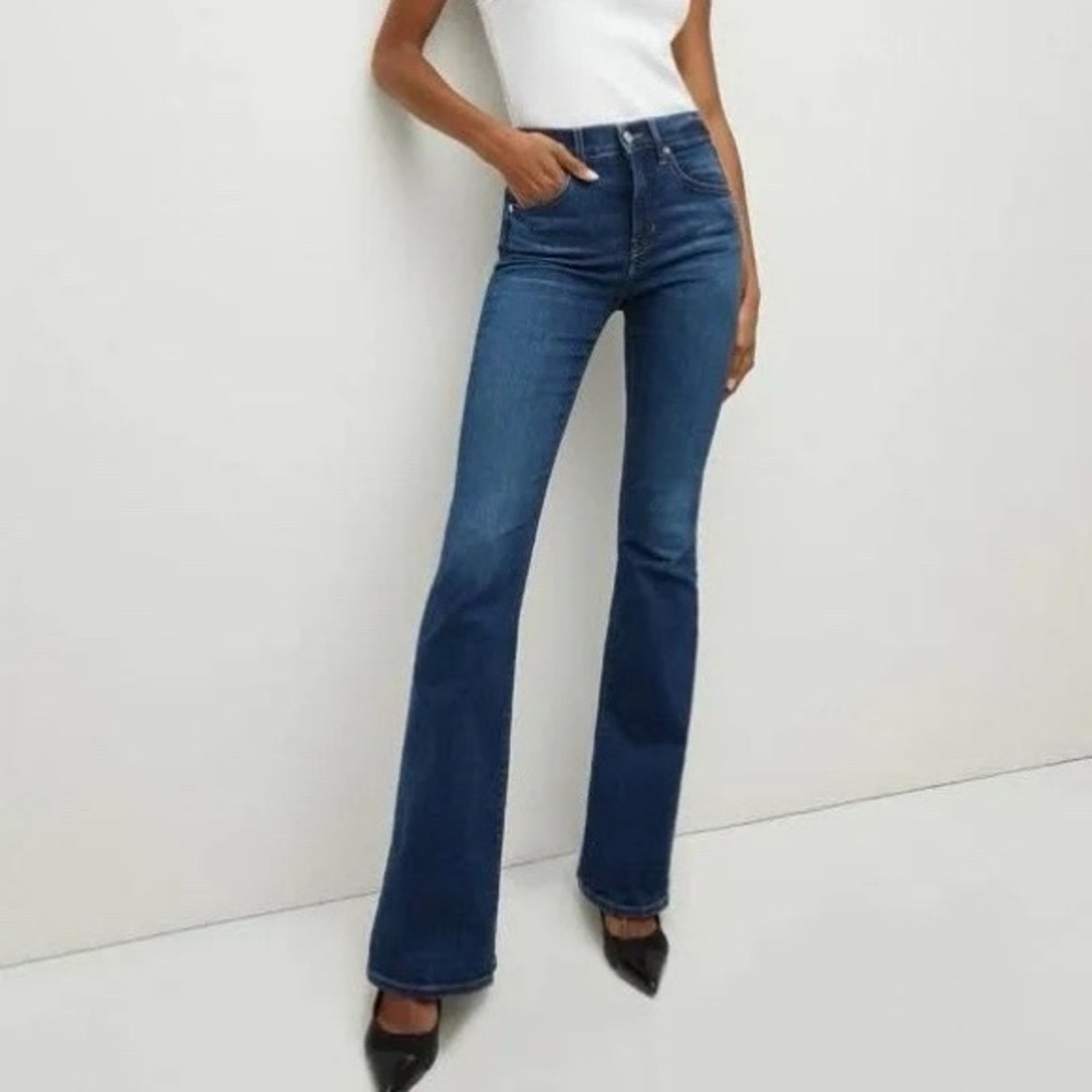 New Veronica Beard Bright Blue Beverley High Rise Skinny Flare Jeans Sz 26